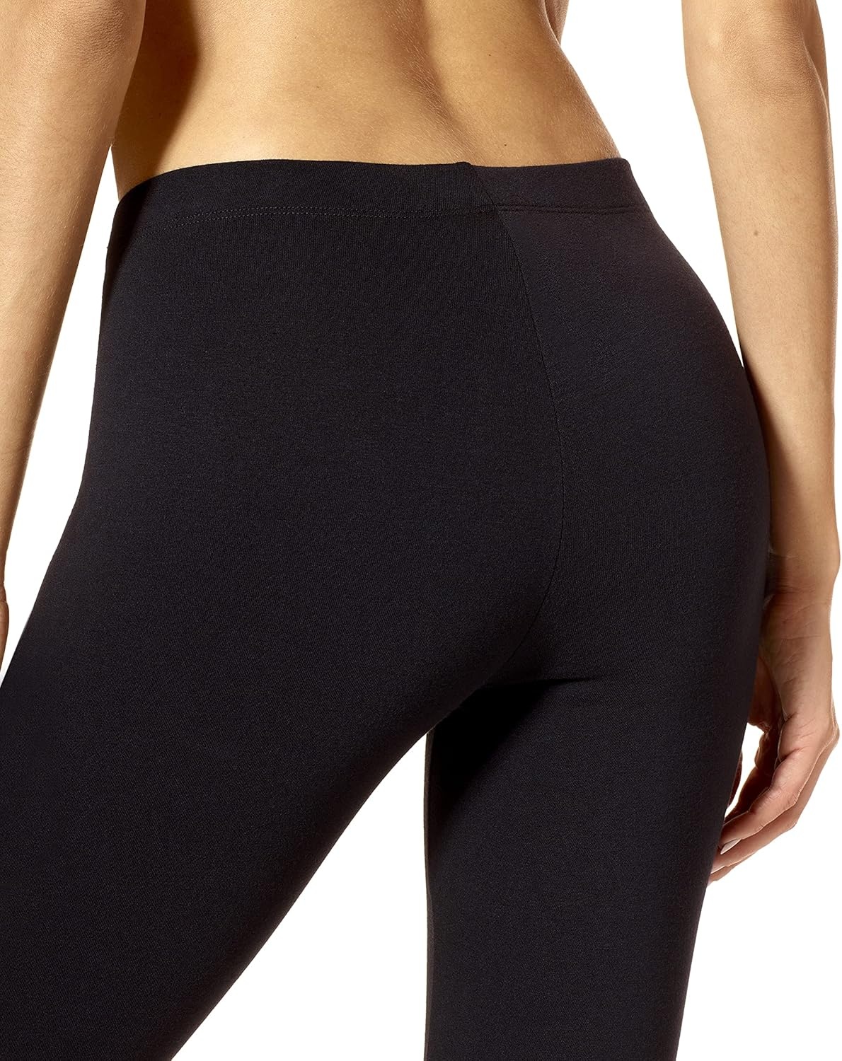 image:imageNo Nonsense Womens Leggings Soft Cotton Feel Comfortable amp Perfect for Layering Gentle Elastic WaistbandBlack 2 Pair Pack