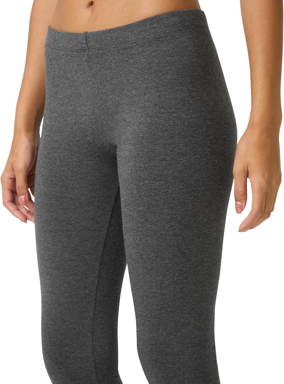 image:imageNo Nonsense Womens Leggings Soft Cotton Feel Comfortable amp Perfect for Layering Gentle Elastic WaistbandCharcoal Grey