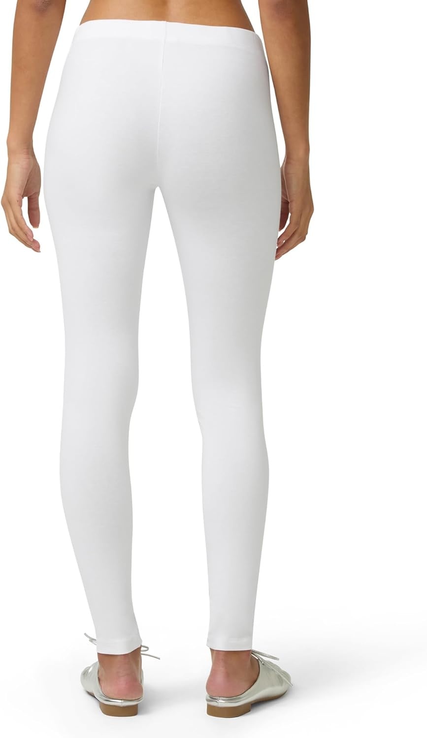 image:imageNo Nonsense Womens Leggings Soft Cotton Feel Comfortable amp Perfect for Layering Gentle Elastic WaistbandWhite