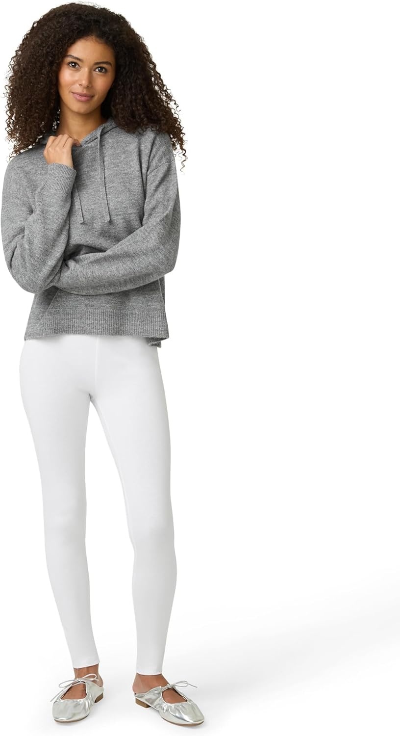 image:imageNo Nonsense Womens Leggings Soft Cotton Feel Comfortable amp Perfect for Layering Gentle Elastic WaistbandWhite