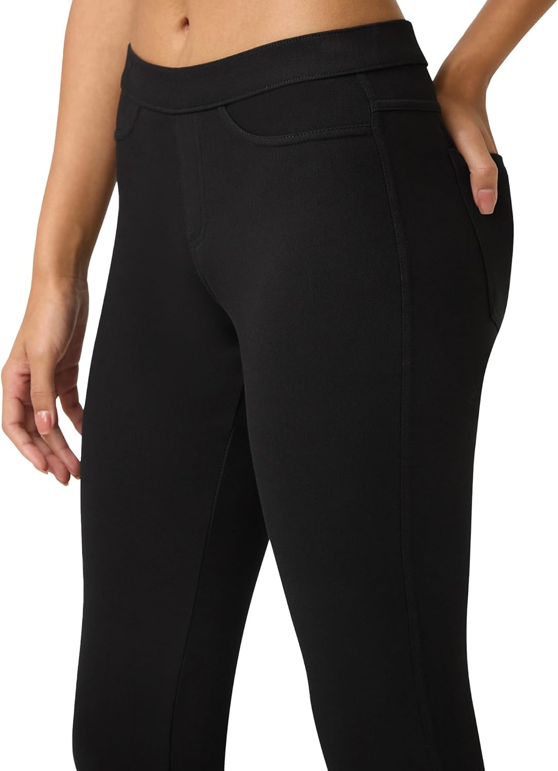 image:imageNo nonsense Womens Classic Denim Leggings Jeggings for Women with Real Back Pockets High Waisted Stretch JeansBlack
