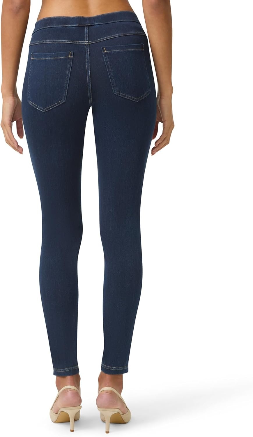 image:imageNo nonsense Womens Classic Denim Leggings Jeggings for Women with Real Back Pockets High Waisted Stretch JeansDark Denim