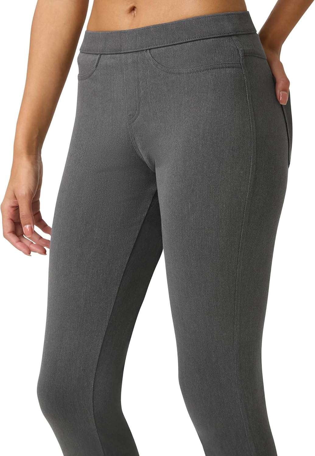 image:imageNo nonsense Womens Classic Denim Leggings Jeggings for Women with Real Back Pockets High Waisted Stretch JeansGrey