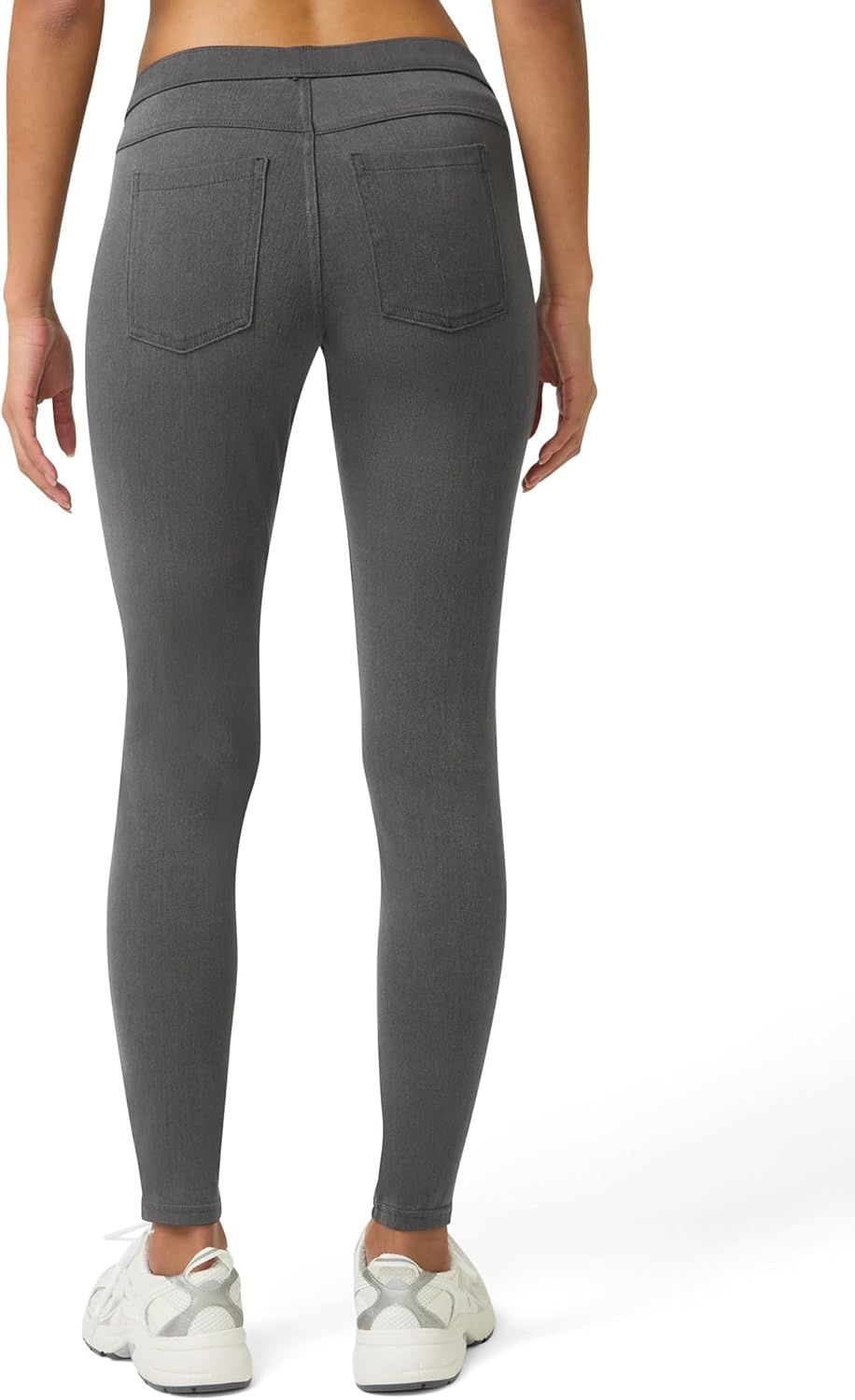image:imageNo nonsense Womens Classic Denim Leggings Jeggings for Women with Real Back Pockets High Waisted Stretch JeansGrey