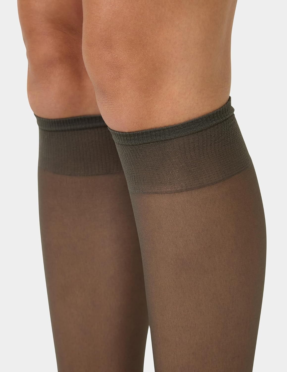 image:imageNo nonsense Womens Sheer Knee High Nylons for Women with Comfort Top Nylon Trouser Stockings Value PackOff Black 8 Pair Pack