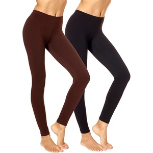 image:imageNo Nonsense Womens Leggings  Soft Cotton Feel Comfortable amp Perfect for Layering Gentle Elastic WaistbandBlackEspresso  2 Pair Pack