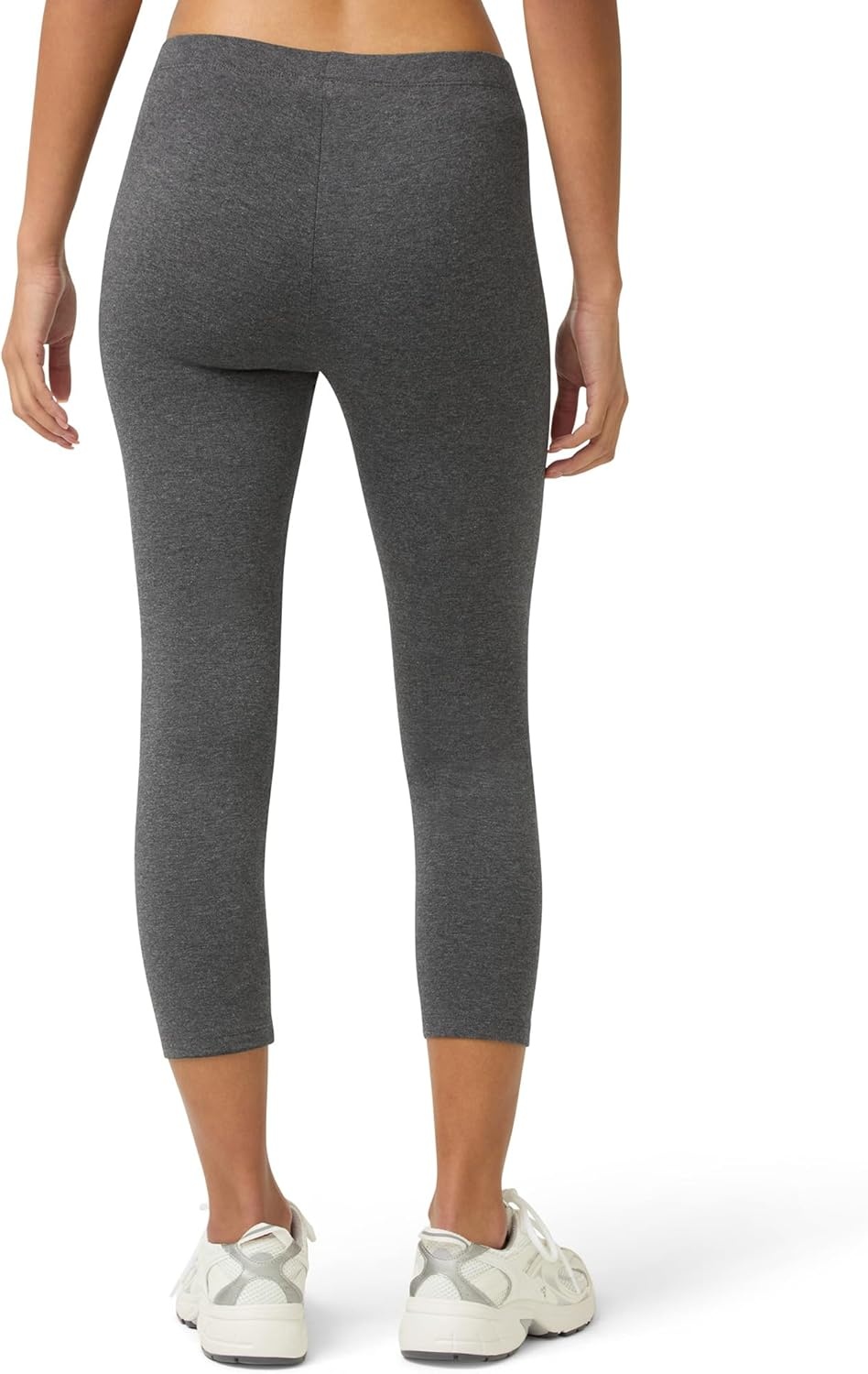 image:imageNo Nonsense Womens Capri Leggings Soft Cotton Feel Comfortable amp Perfect for Layering Gentle Elastic WaistbandCharcoal Heather