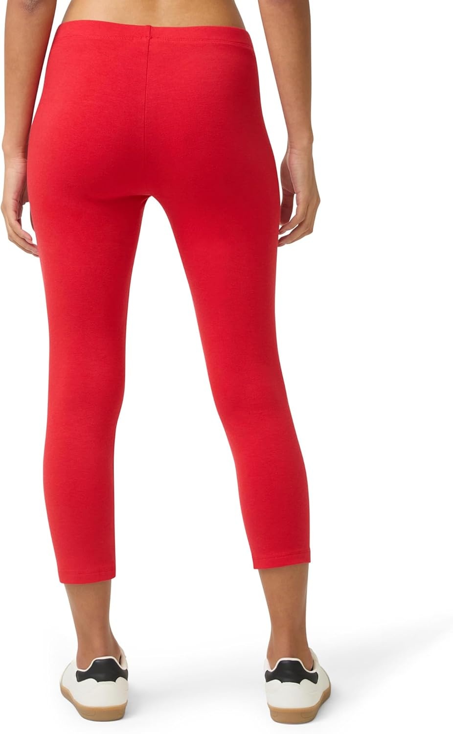 image:imageNo Nonsense Womens Capri Leggings Soft Cotton Feel Comfortable amp Perfect for Layering Gentle Elastic WaistbandRed Hot