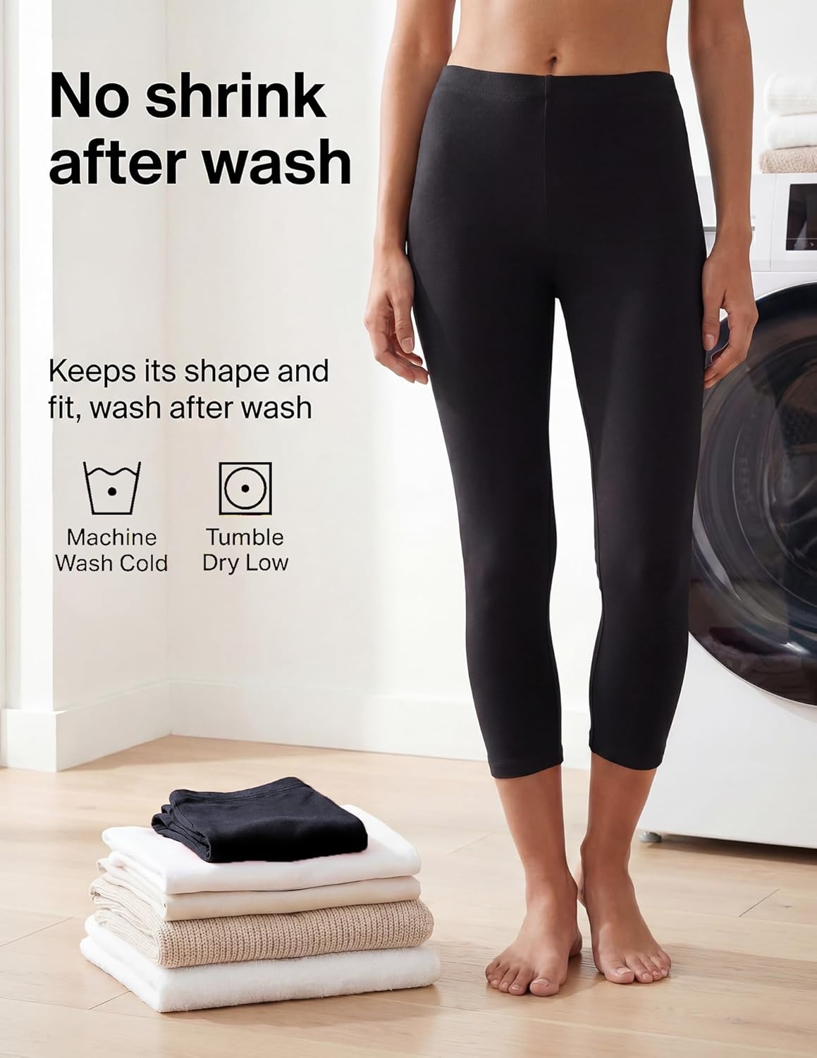 image:imageNo Nonsense Womens Capri Leggings Soft Cotton Feel Comfortable amp Perfect for Layering Gentle Elastic WaistbandRed Hot