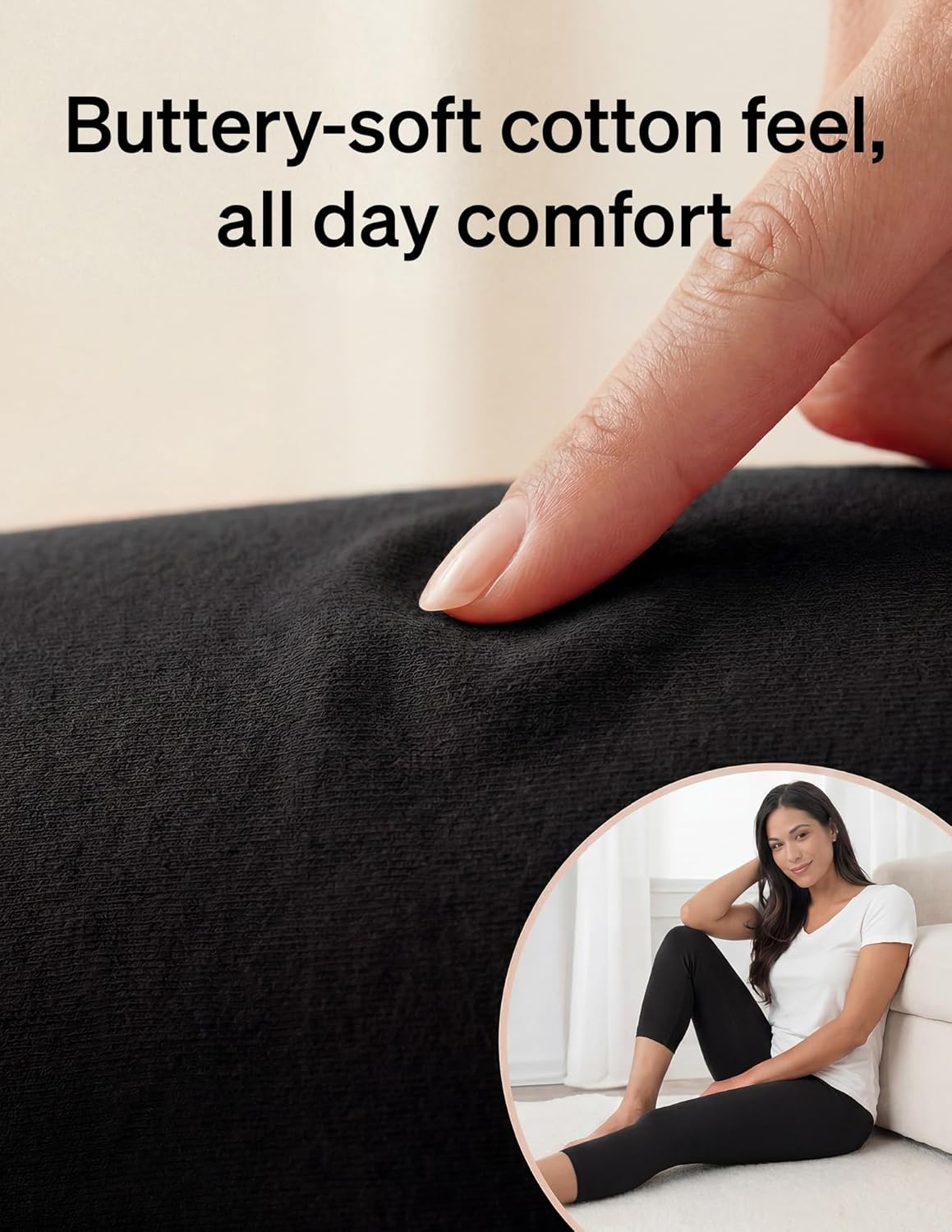 image:imageNo Nonsense Womens Capri Leggings Soft Cotton Feel Comfortable amp Perfect for Layering Gentle Elastic WaistbandTwilight