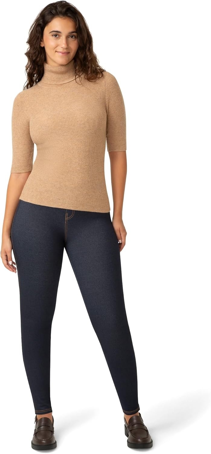 image:imageNo Nonsense Womens Stretch Denim Leggings with PocketsDark Denim