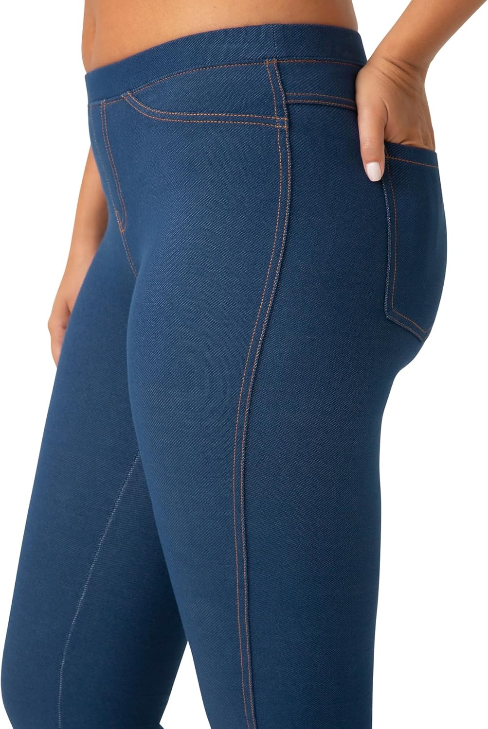 image:imageNo Nonsense Womens Stretch Denim Leggings with PocketsMedium Wash