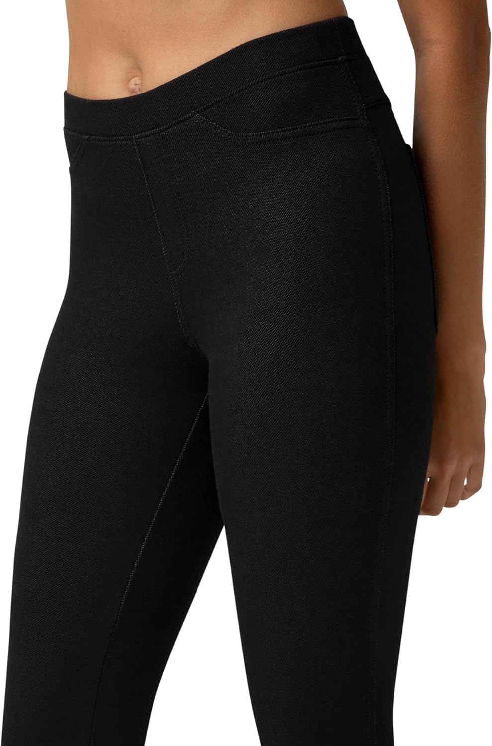 image:imageNo Nonsense Womens Stretch Denim Leggings with PocketsMedium WashBlack 2 Pair Pack