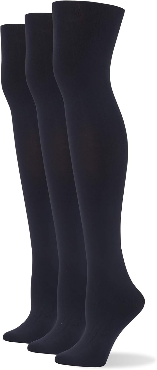 image:imageNo Nonsense Womens Yoga Waistband Blackout Tights 2 Pair PackBlack
