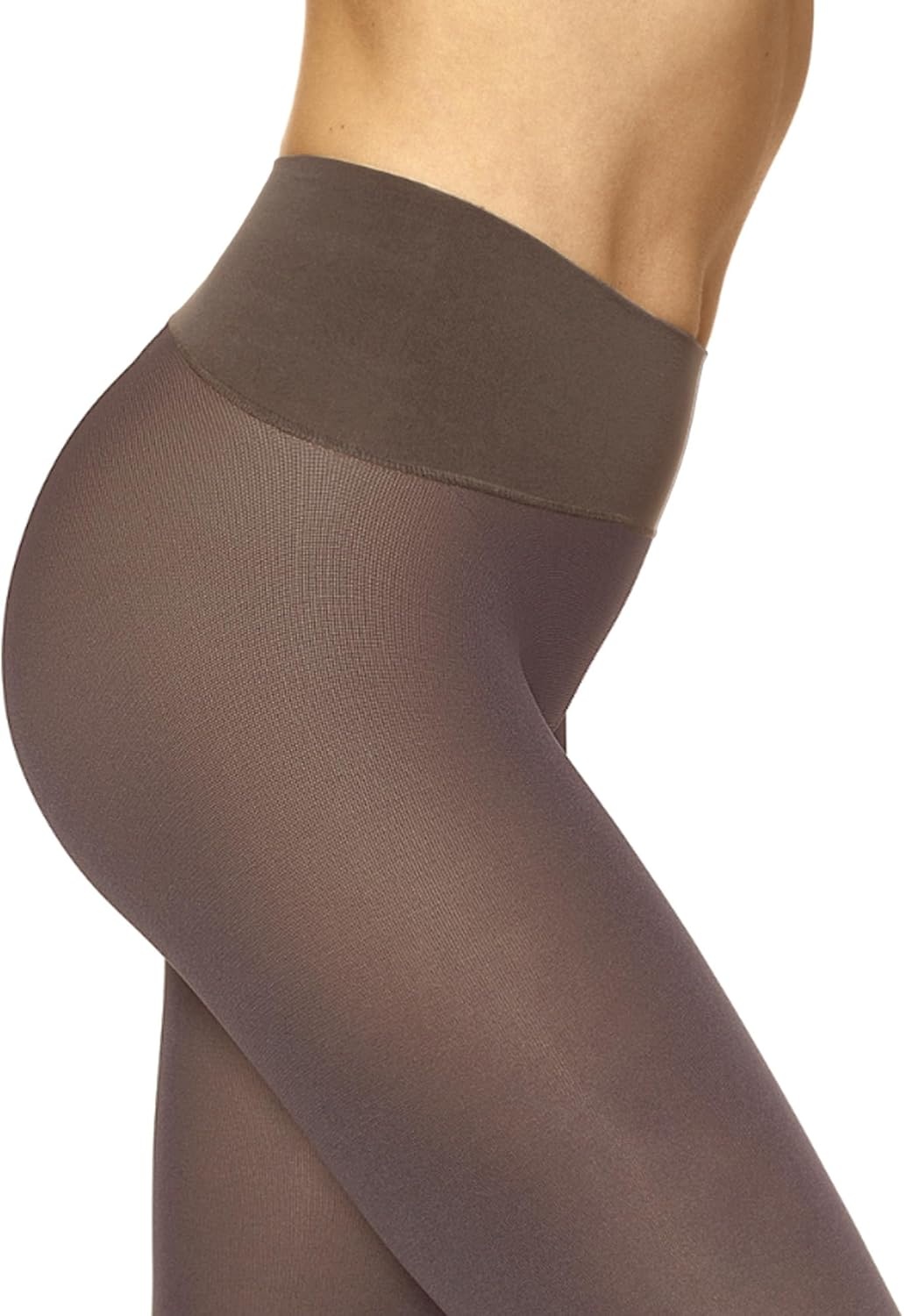 image:imageNo Nonsense Womens Yoga Waistband Blackout Tights 2 Pair PackCocoaCocoa
