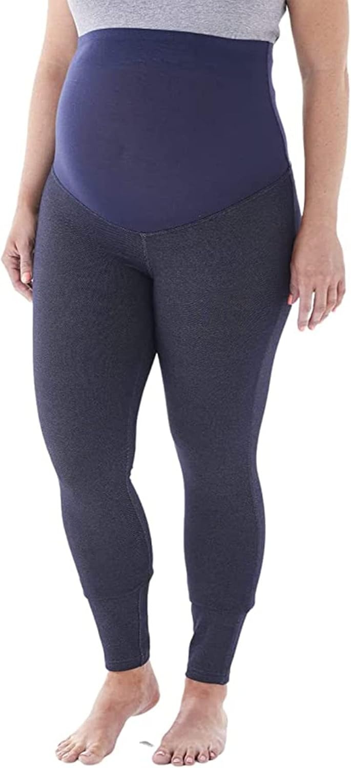image:imageNo nonsense Maternity Denim LeggingDark Wash Faux Denim