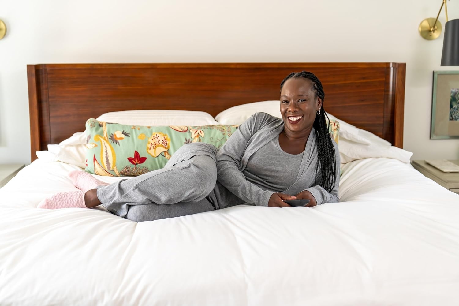 image:imageNo nonsense Womens Cozy Sleep or Lounge 2 Piece Sleepwear Sets and SeparatesMedium Grey Heather