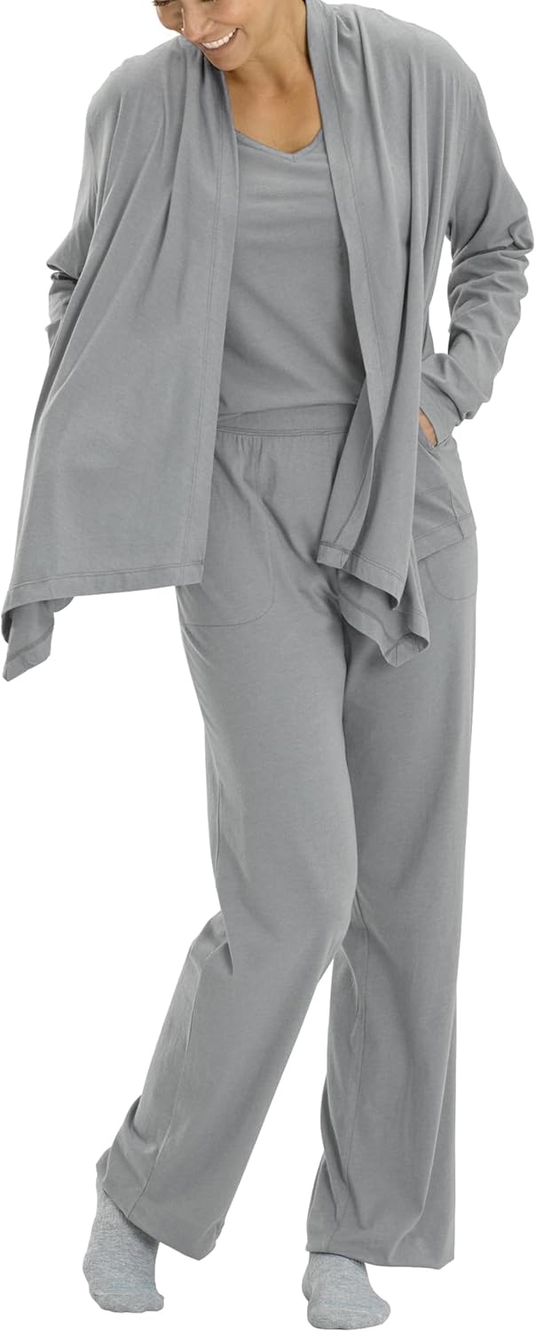 image:imageNo nonsense Womens Cozy Sleep or Lounge 2 Piece Sleepwear Sets and SeparatesMedium Grey Heather