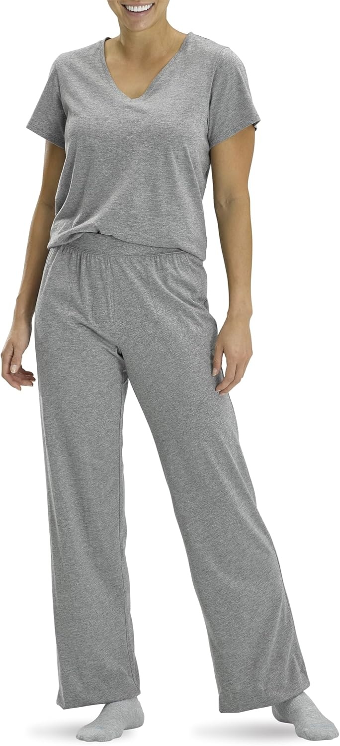 image:imageNo nonsense Womens Cozy Sleep or Lounge 2 Piece Sleepwear Sets and SeparatesMedium Grey Heather