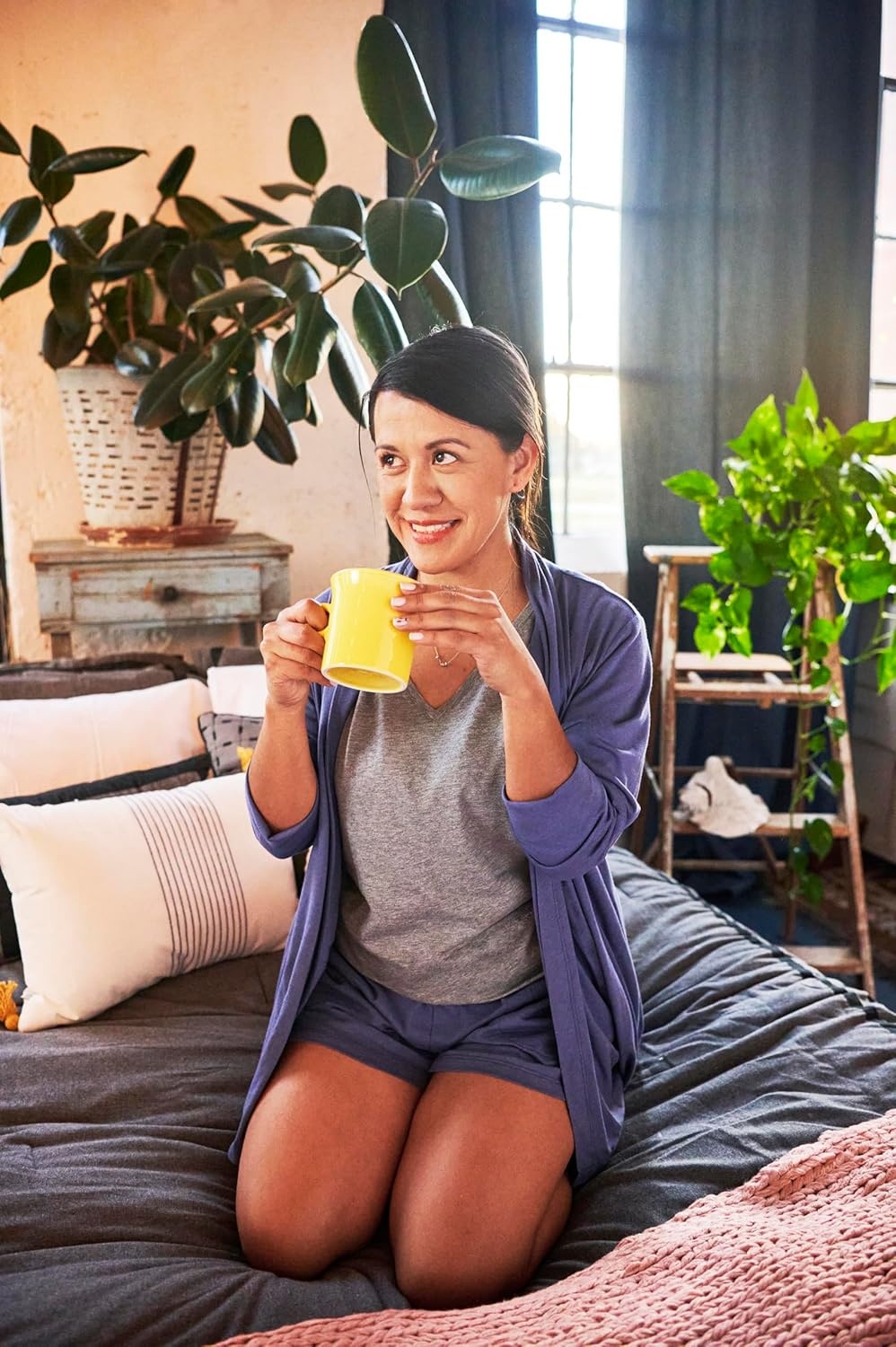 image:imageNo nonsense Womens Cozy Sleep or Lounge 2 Piece Sleepwear Sets and SeparatesVintage Indigo
