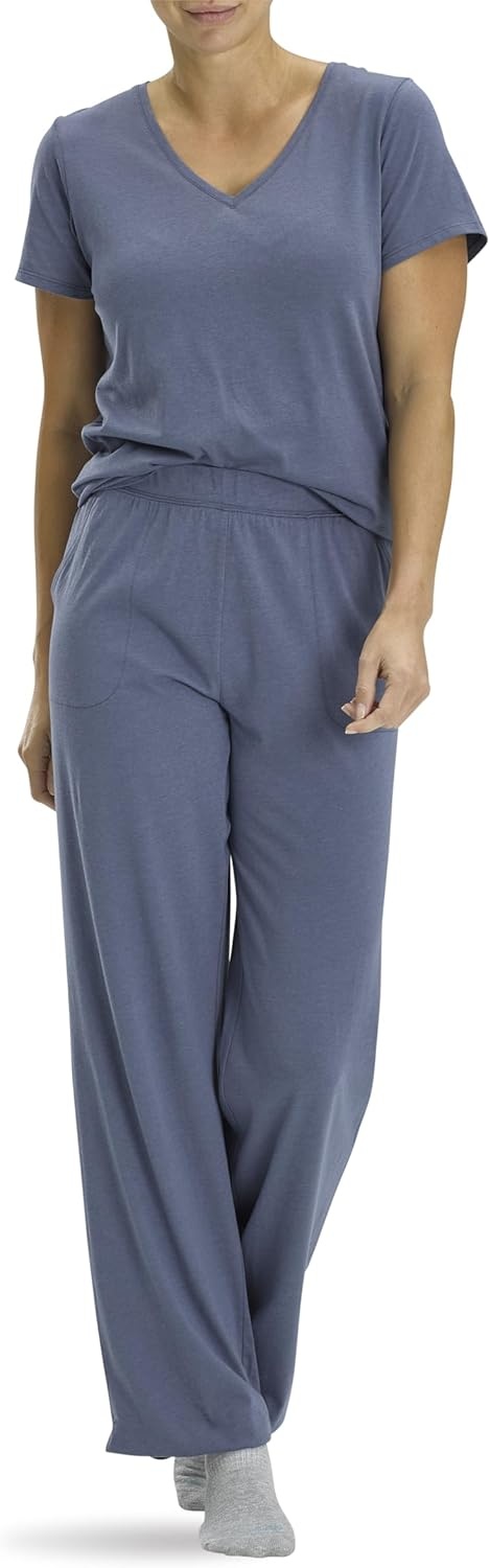 image:imageNo nonsense Womens Cozy Sleep or Lounge 2 Piece Sleepwear Sets and SeparatesVintage Indigo