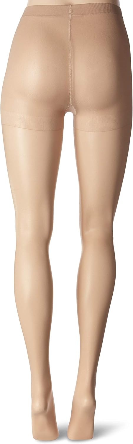 image:imageNo nonsense Womens Graduated Compression Control Top Pantyhose Sheer Leg Firming ControlBare Bisque 3 Pair Pack