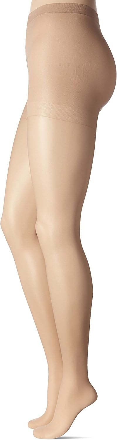 image:imageNo nonsense Womens Graduated Compression Control Top Pantyhose Sheer Leg Firming ControlBare Bisque 3 Pair Pack