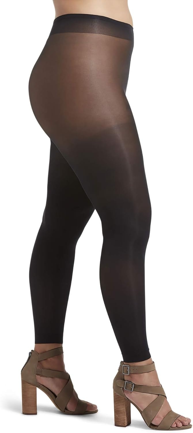 image:imageNo nonsense Womens Plus Size Footless Comfort Waist Tight 3 Pair PackBlack