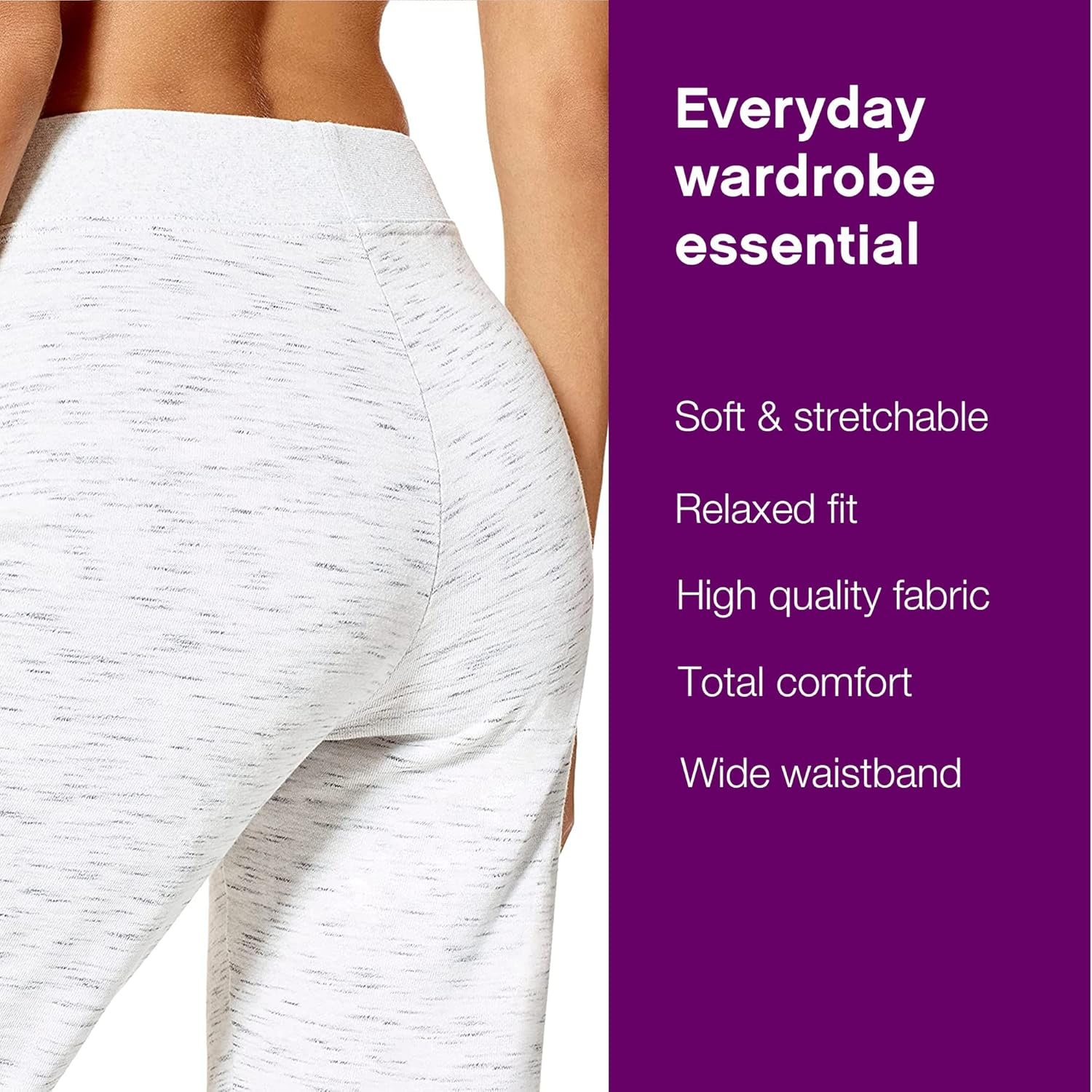 image:imageNo nonsense Womens Relaxed Flare LeggingIvory Space Dye