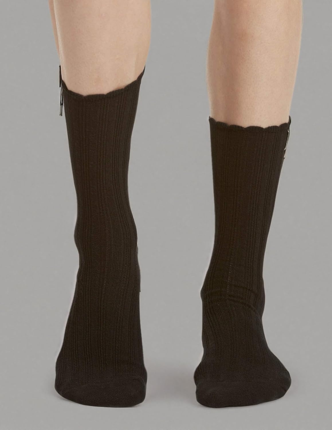 image:imageNo nonsense Womens Scallop Pointelle Crew SockBlack 9 Pair Pack