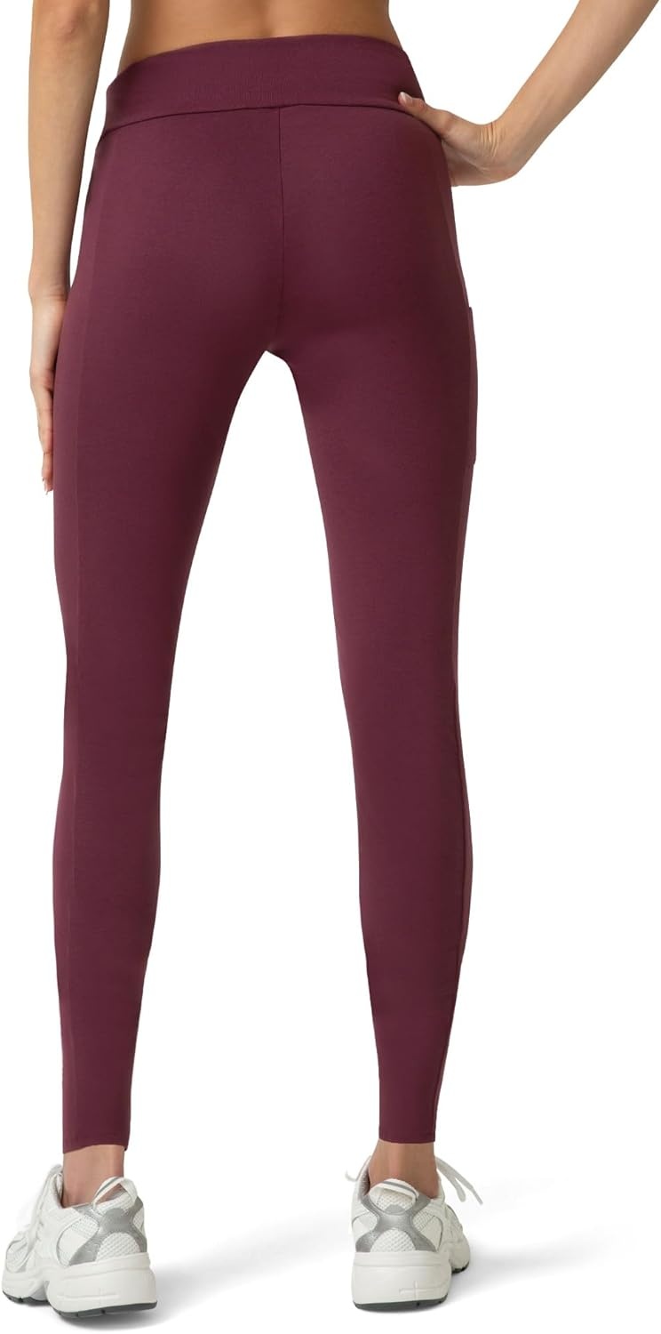 image:imageNo nonsense Womens Soft Cotton Leggings with Side Pockets Workout Stretch Pull On PantsNapa