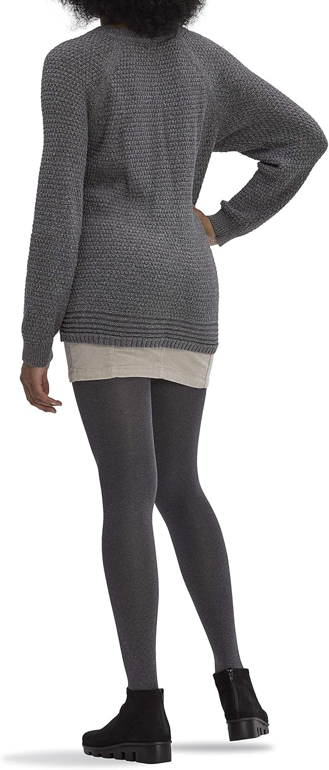 image:imageNo nonsense Womens Super Opaque Control Top Tights 90 Denier Soft High Waist PantyhoseBlackGraphite Heather