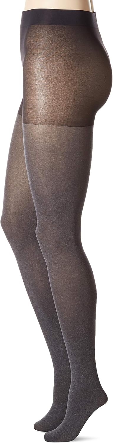image:imageNo nonsense Womens Super Opaque Control Top Tights 90 Denier Soft High Waist PantyhoseGraphite Heather