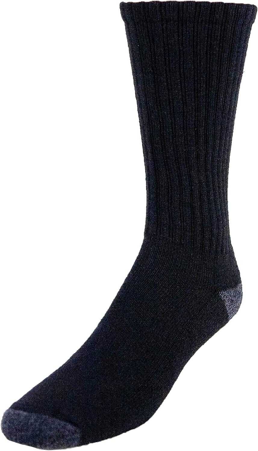 image:imageNo nonsense mens Ribbed Cushion Crew 6 Pair PackBlackBlackBlackBlackBlackBlack
