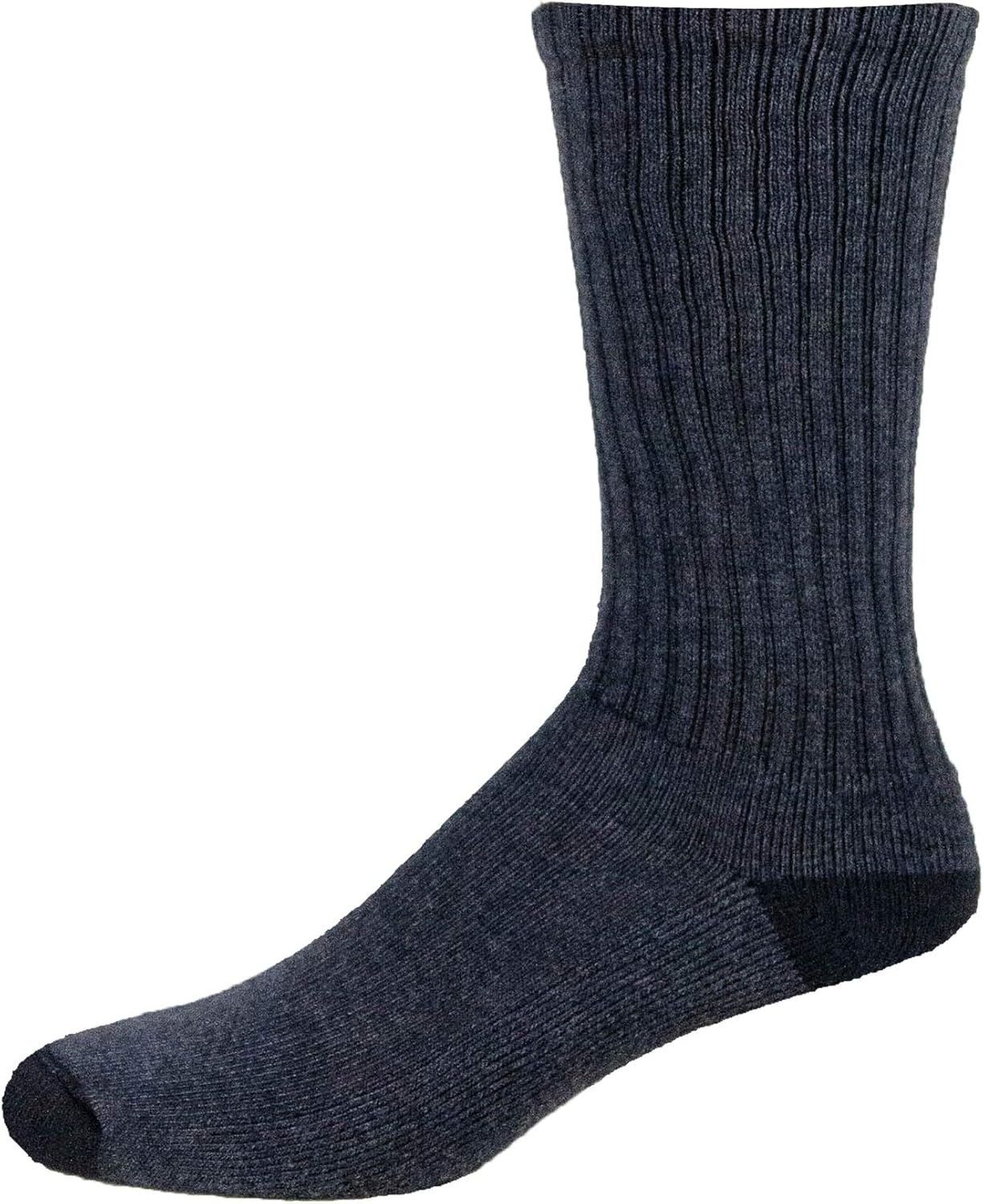 image:imageNo nonsense mens Ribbed Cushion Crew 6 Pair PackBlackBlackBlackBlackNavyCharcoal