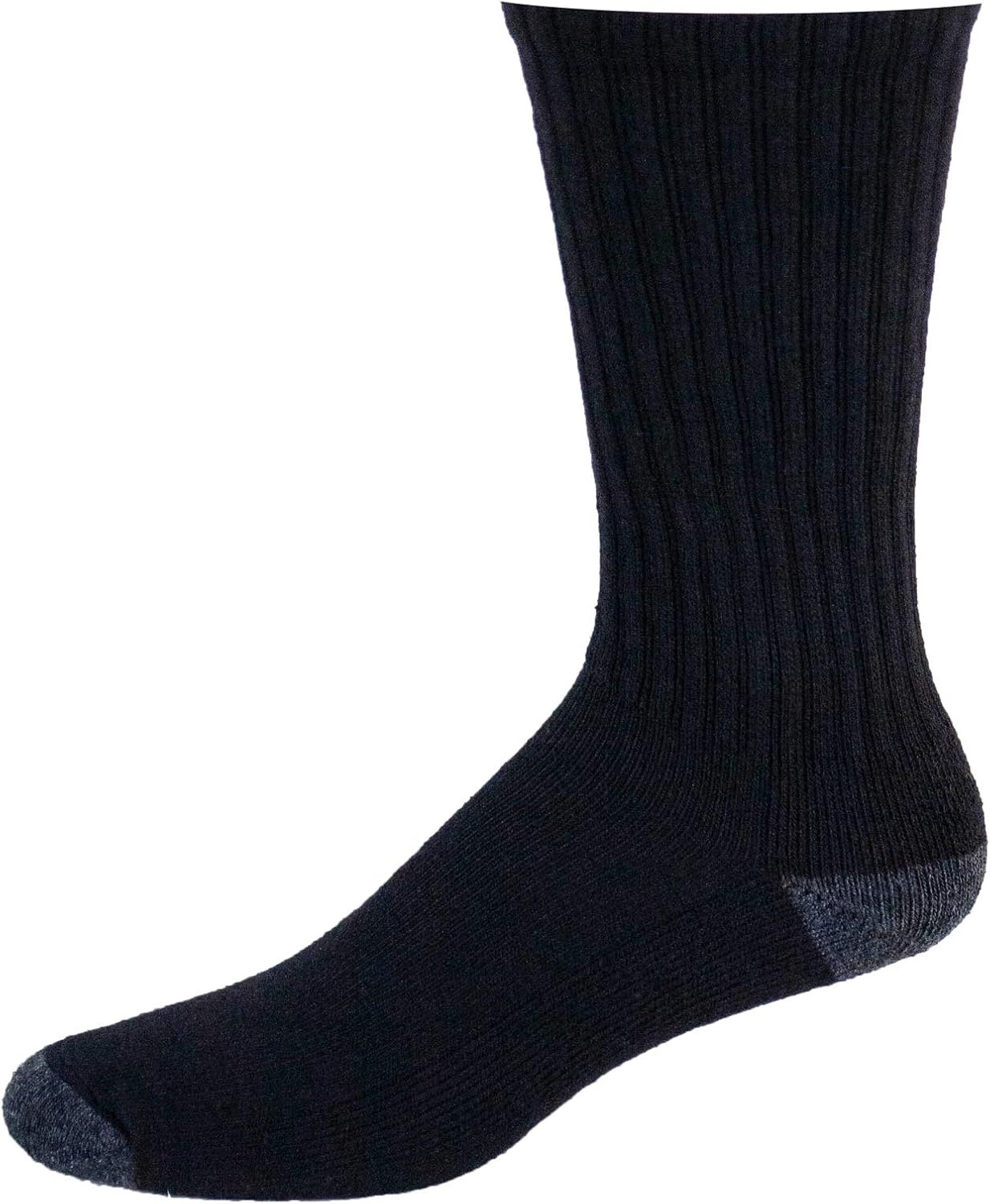 image:imageNo nonsense mens Ribbed Cushion Crew 6 Pair PackBlackBlackBlackBlackSesame SeedSesame Seed