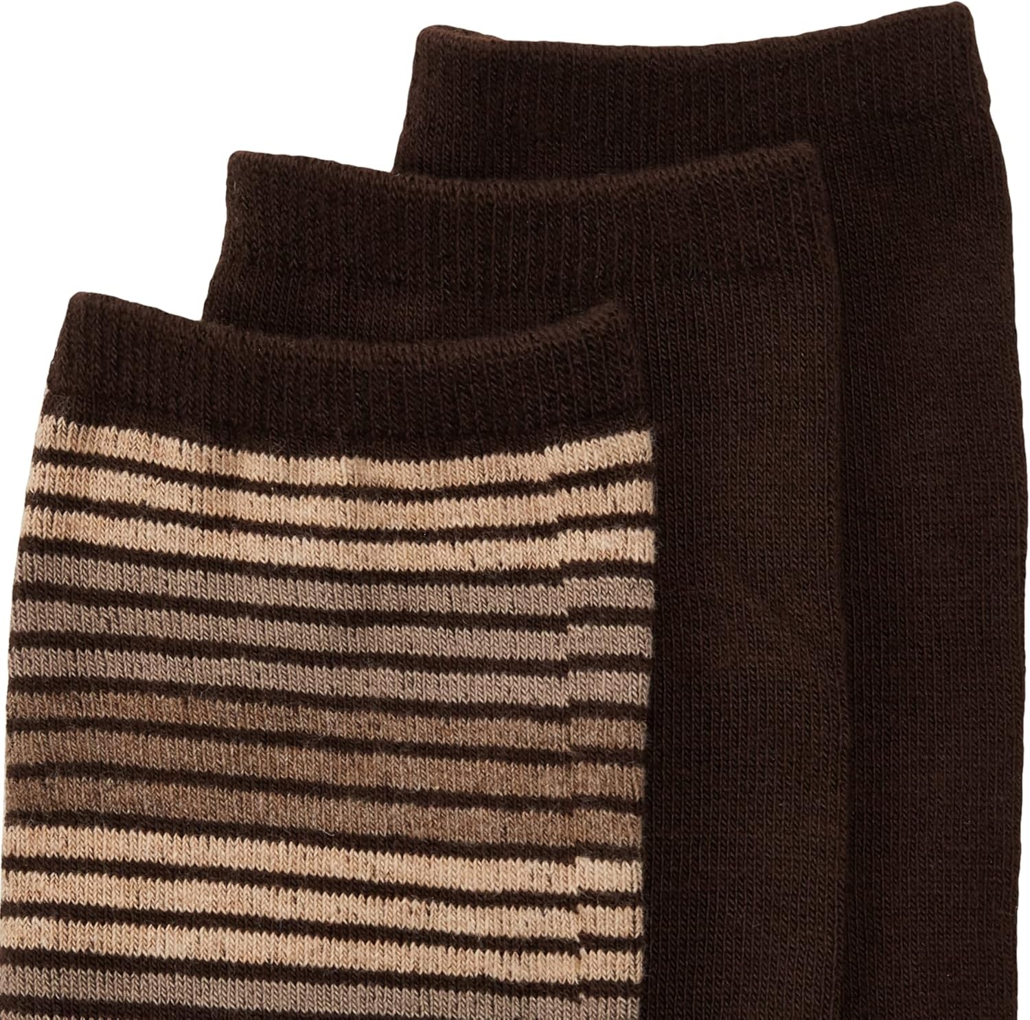 image:imageNo nonsense womens Flat Knit Crew SockEspresso Stripe Espresso Espresso 9 Pair Pack