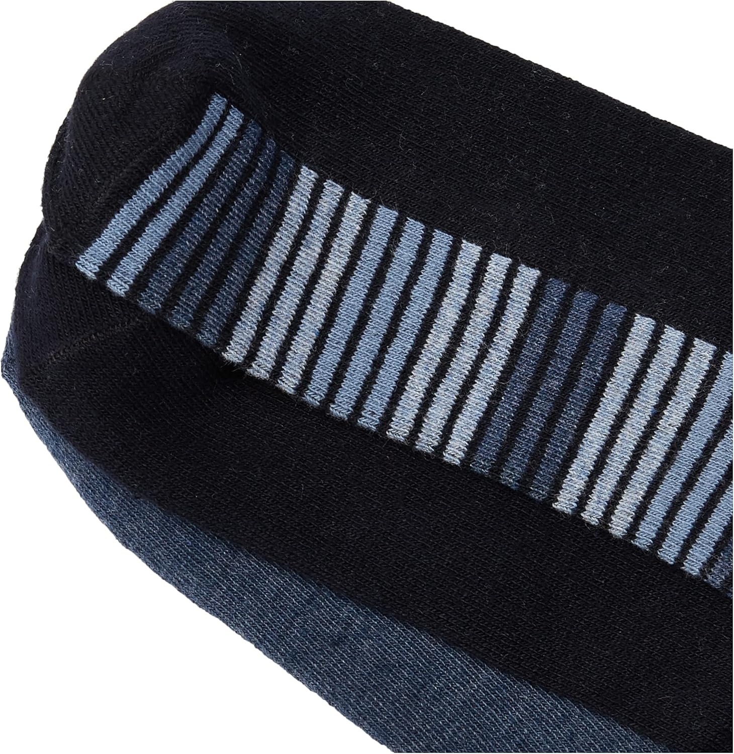 image:imageNo nonsense womens Flat Knit Crew SockJeans Stripe Navy Navy Heather 9 Pair Pack