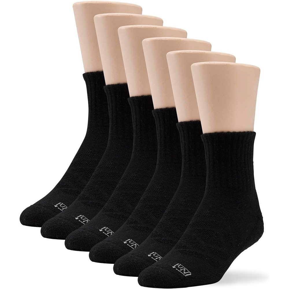 image:imageNo Nonsense Mens Expantech Recycled Polyester Quarter Top SocksBlack 6 Pair Pack