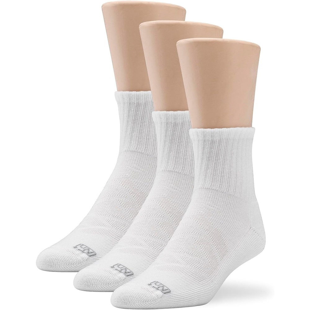 image:imageNo Nonsense Mens Expantech Recycled Polyester Quarter Top SocksWhite 3 Pair Pack
