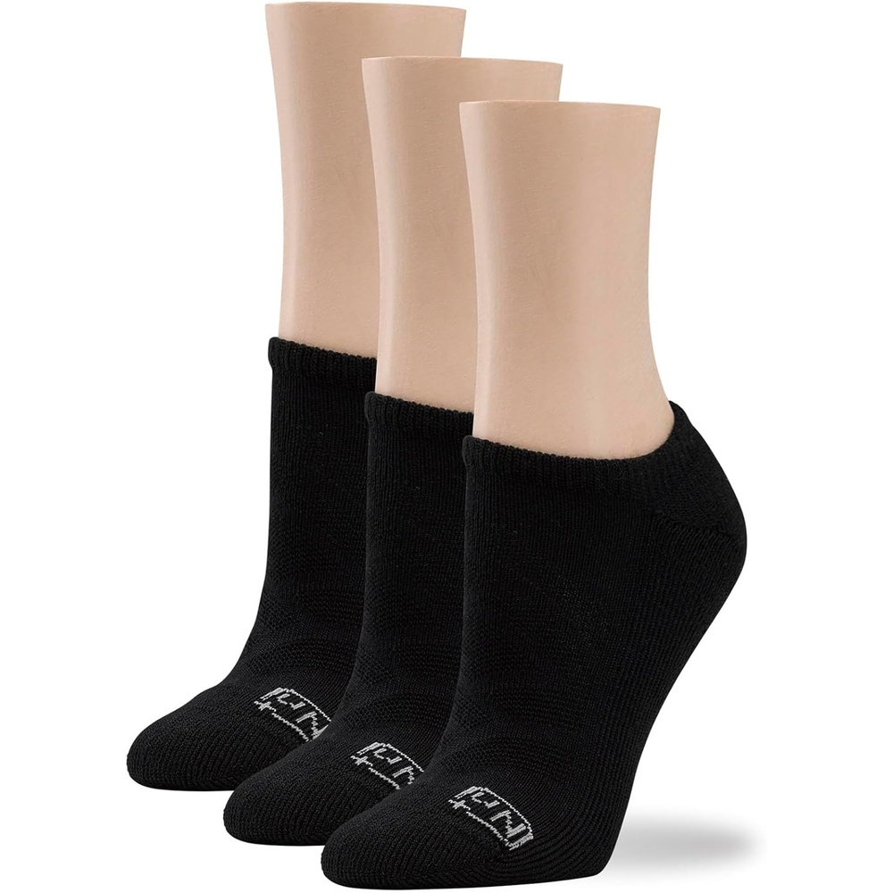 image:imageNo Nonsense Womens Expantech Recycled Polyester No Show SocksBlack 3 Pair Pack