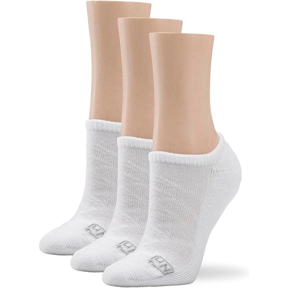 image:imageNo Nonsense Womens Expantech Recycled Polyester No Show SocksWhite 3 Pair Pack