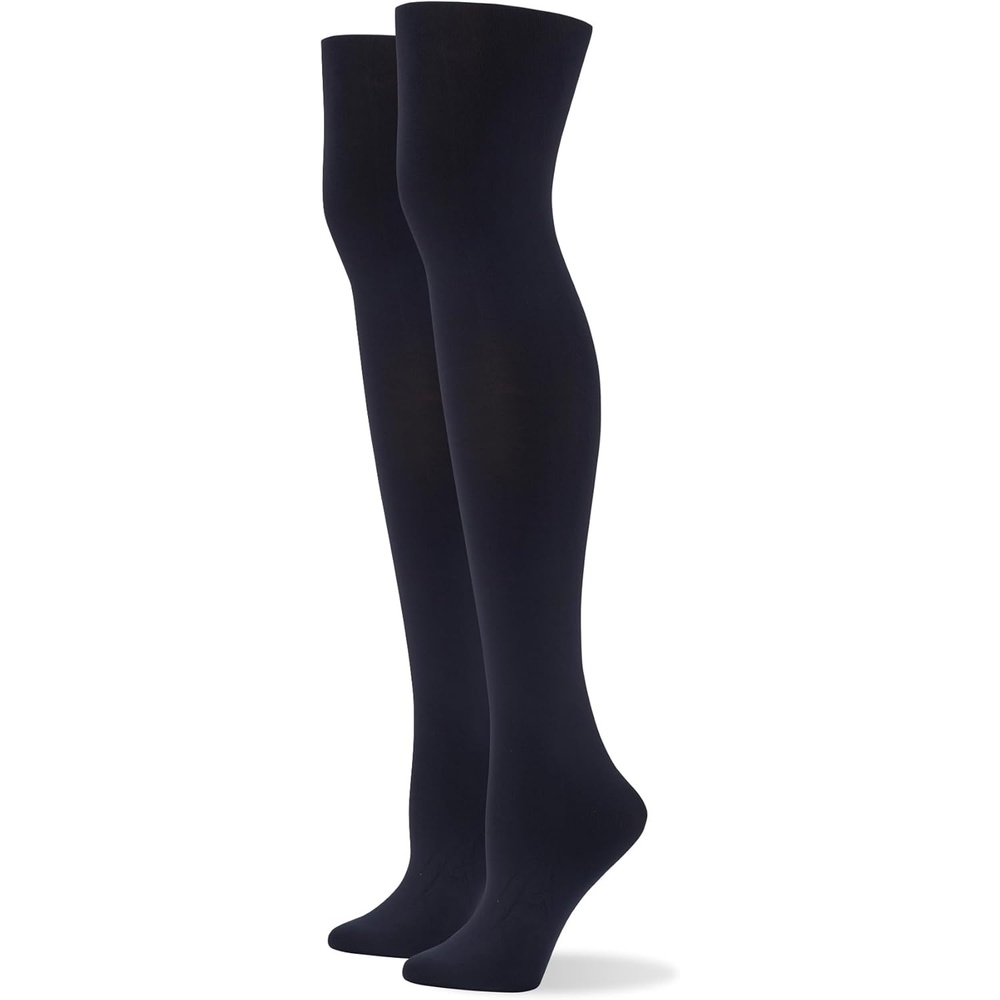 image:imageNo Nonsense Womens Yoga Waistband Blackout Tights 2 Pair PackBlack