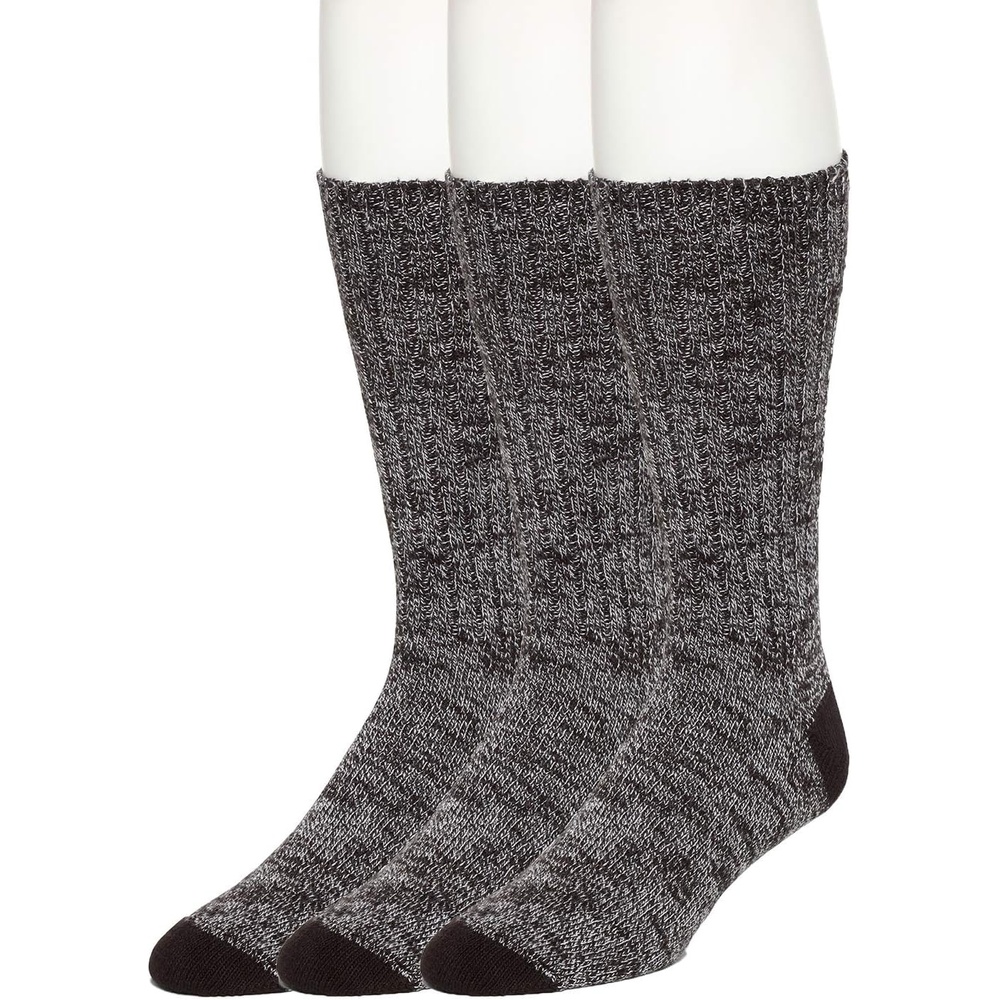 image:imageNo nonsense Mens Crew Length Boot SocksBlack 3 Pair Pack
