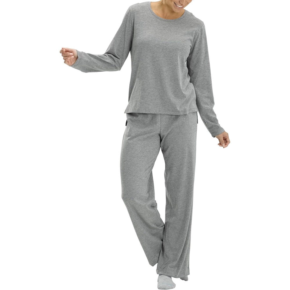 image:imageNo nonsense Womens Cozy Sleep or Lounge 2 Piece Sleepwear Sets and SeparatesMedium Grey Heather