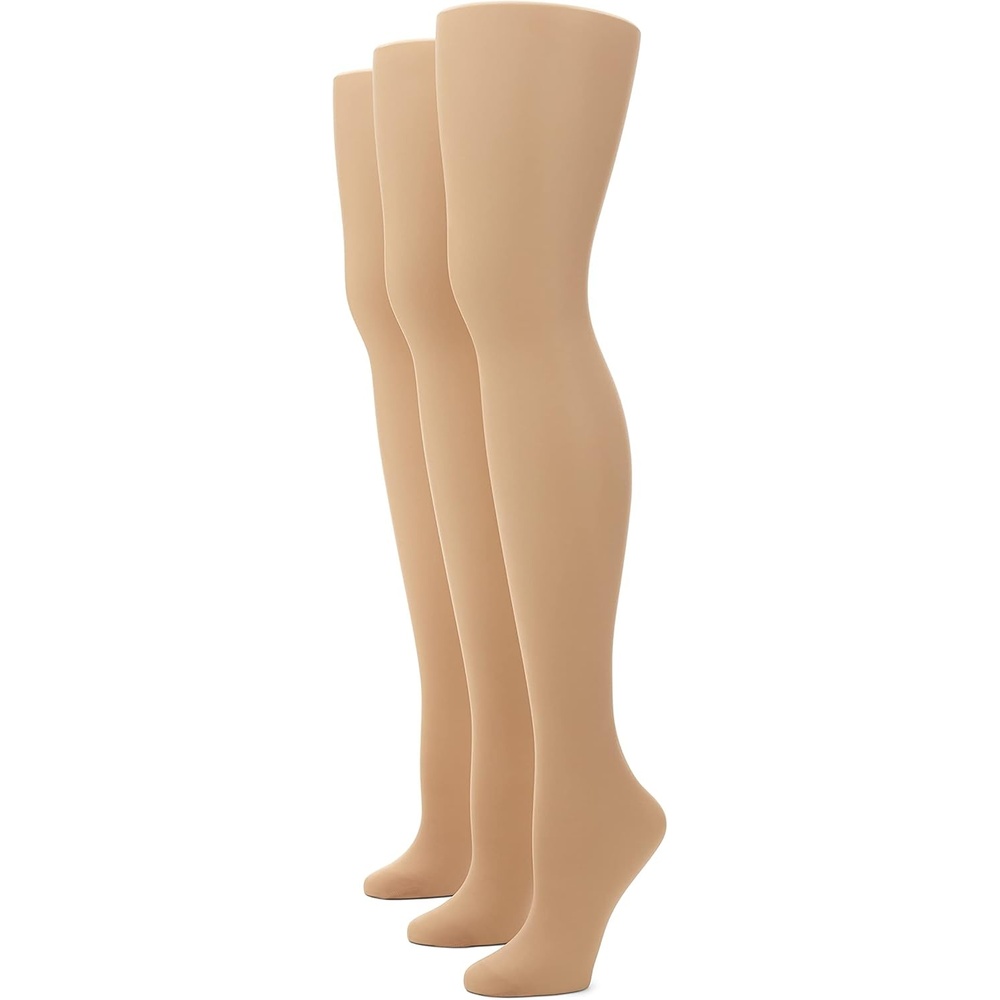 image:imageNo nonsense Womens Graduated Compression Control Top Pantyhose Sheer Leg Firming ControlBeige Mist 3 Pair Pack