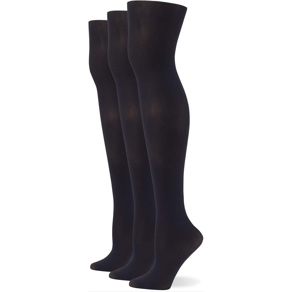 image:imageNo nonsense Womens Plus Size Comfort Waist TightBlack 3 Pair Pack