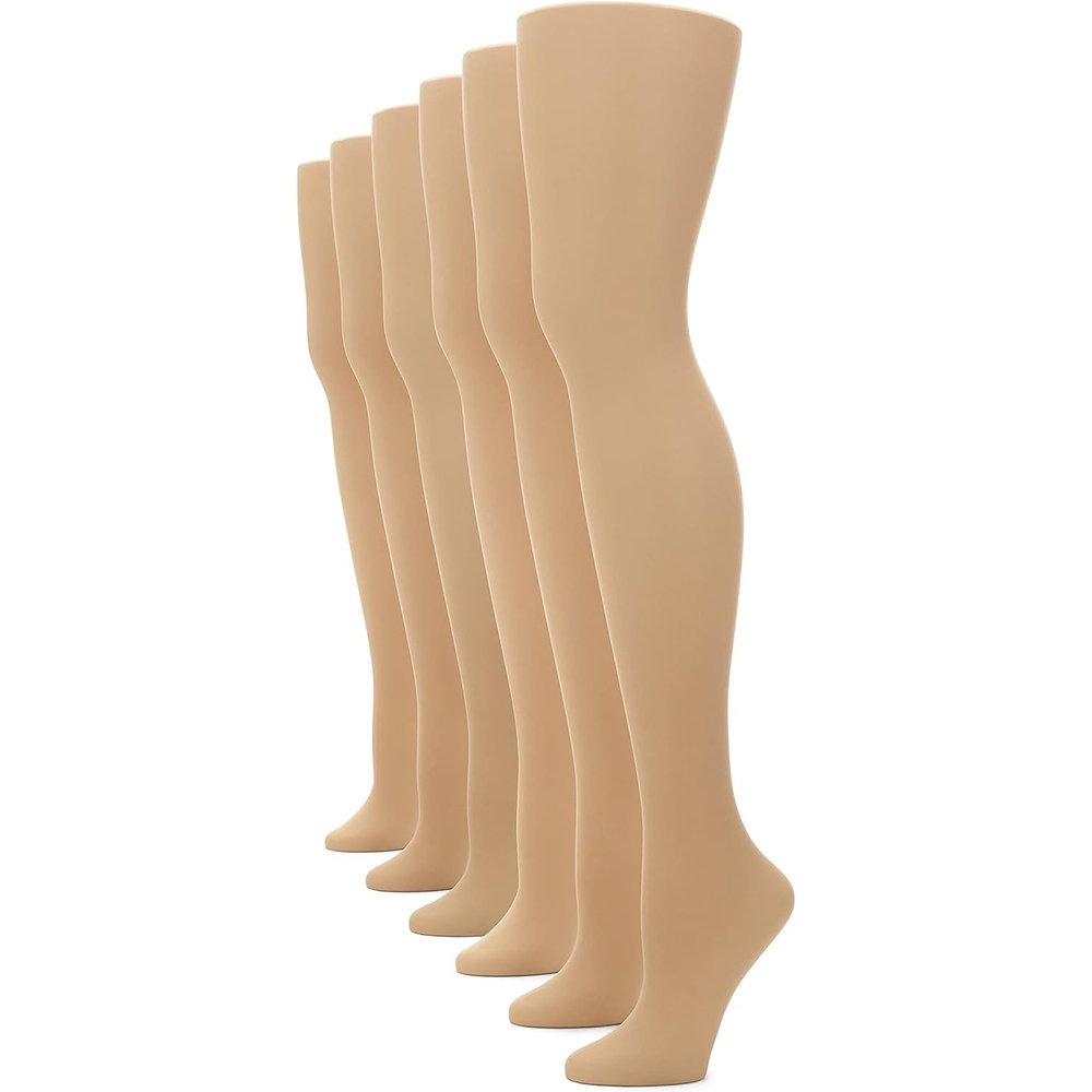 image:imageNo nonsense Womens Sheer To Waist Pantyhose Flawless Elegance and ComfortNude 6 Pair Pack
