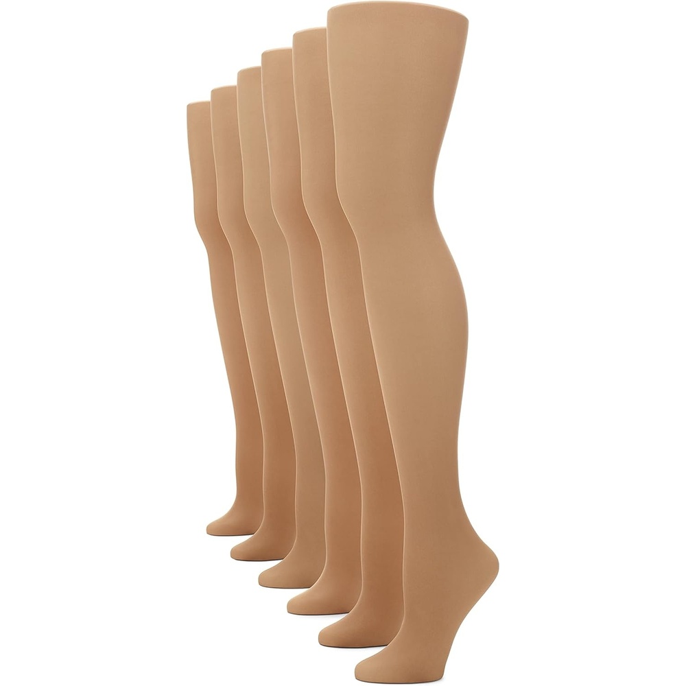 image:imageNo nonsense Womens Sheer To Waist Pantyhose Flawless Elegance and ComfortTan 6 Pair Pack