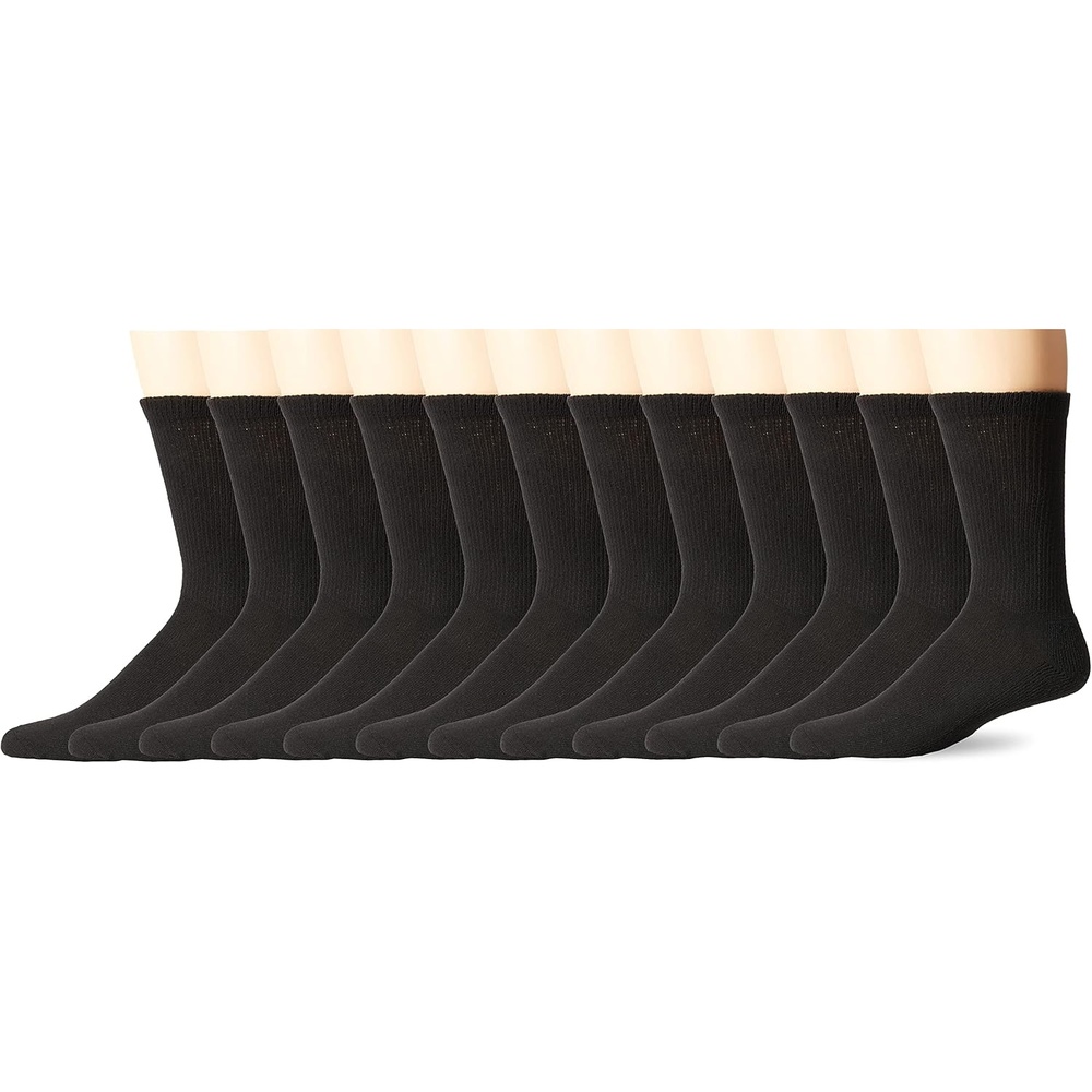 image:imageNo nonsense mens Cushion Crew Sock 12 Pair PackBlack 12 Pair Pack